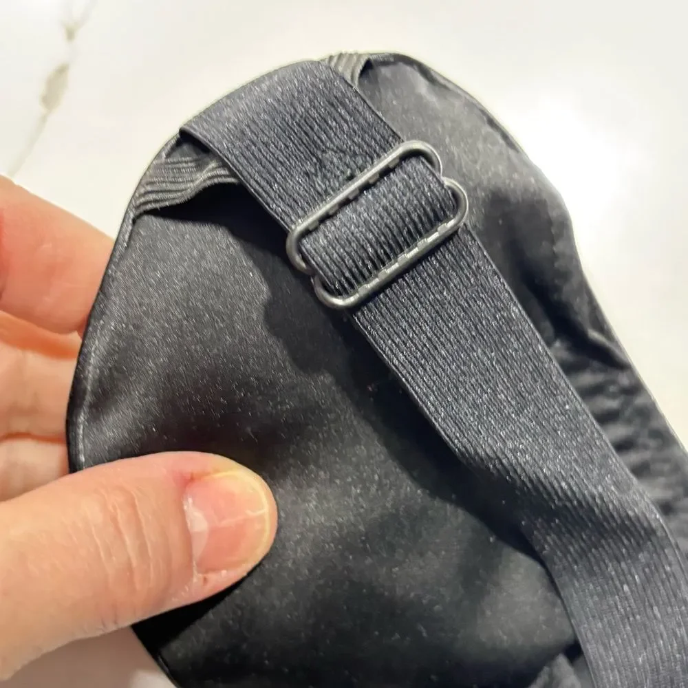 Weighted Black Sleep Mask with Removable Pouch Adjustable Straps Carry Case